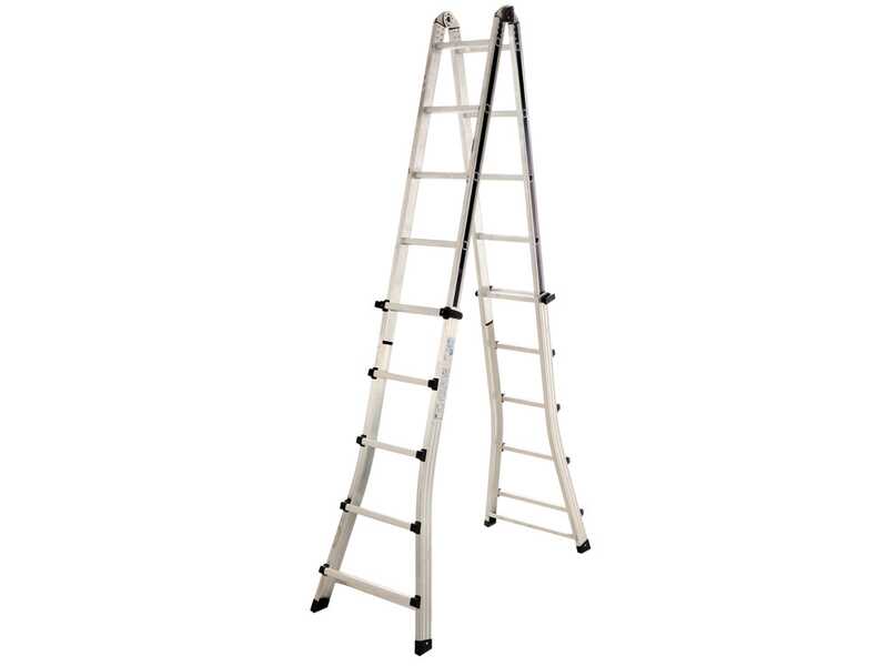 OUTLET - DIFETTI ESTETICI - S.T.P. Universale, 2x10 gradini, 5.48 mt - Scala in alluminio telescopica