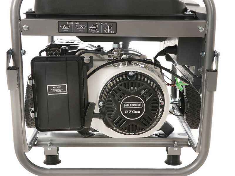 OUTLET - SENZA IMBALLO ORIGINALE - BlackStone BG 6050 - Generatore di corrente carrellato a benzina con AVR 4.3 kW - Continua 4 kW Monofase