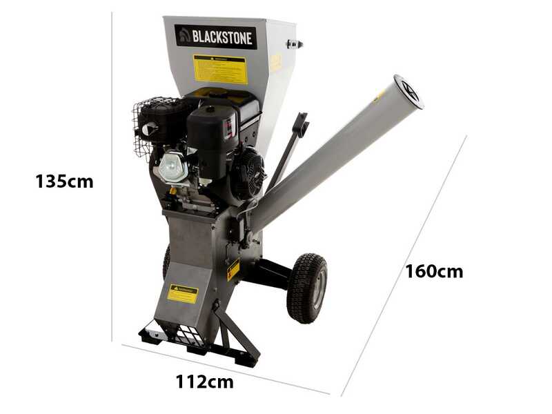 OUTLET - PICCOLI DIFETTI ESTETICI - BlackStone CSB 150 BS - Biotrituratore a scoppio - Motore a benzina Briggs &amp; Stratton 13.5 hp