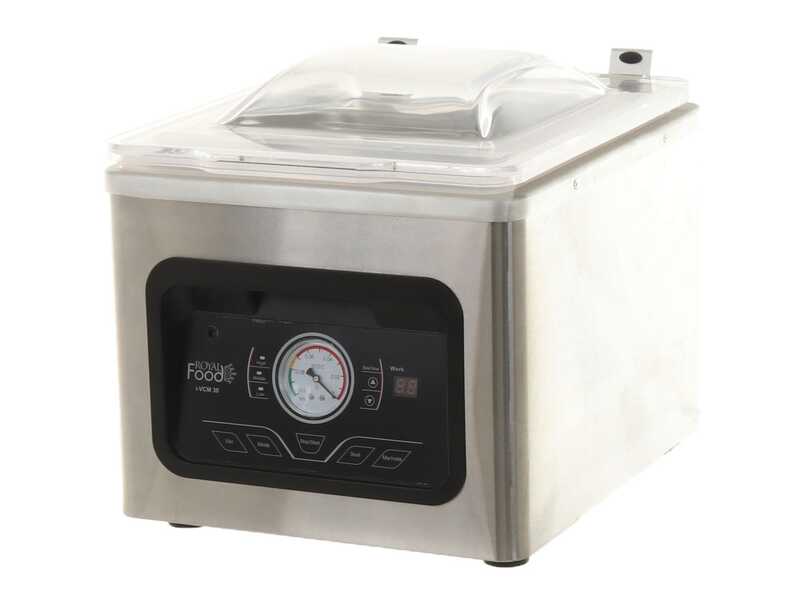 OUTLET - UTILIZZATA PER PROVA - RoyalFood i-VCM 30 - Macchina sottovuoto a campana - Barra saldante da 28.5cm