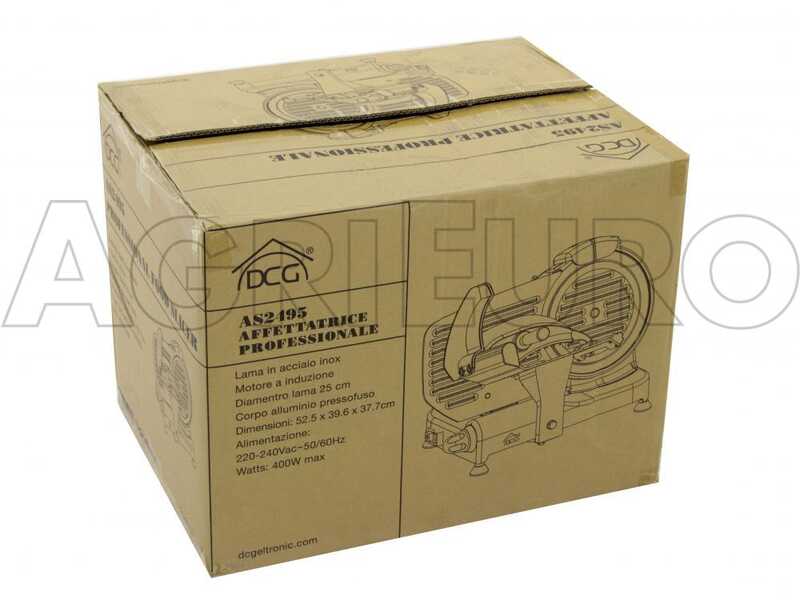 OUTLET - DA ESPOSIZIONE - DCG AS2495 - Affettatrice con lama da 250mm inox - Corpo in alluminio pressofuso - 300W