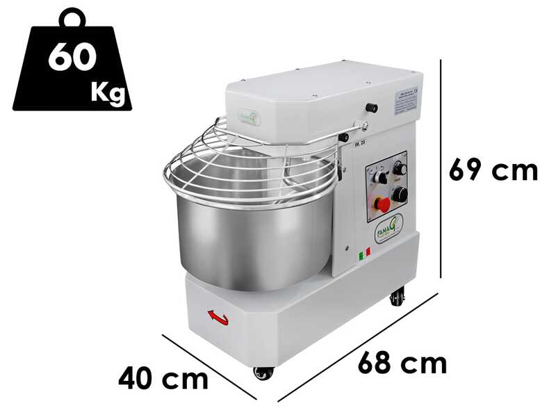 Famag IM 20/230 10 Velocit&agrave; HH - Impastatrice a spirale 20 Kg ad alta idratazione