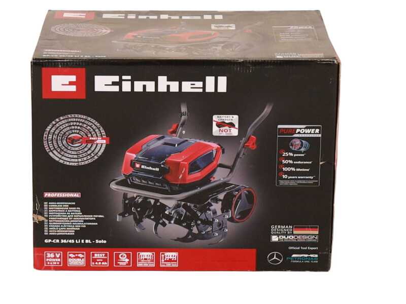 Einhell GP-CR 36/45 Li E BL - Elettrozappa a batteria - 36V 2x 18V 4Ah
