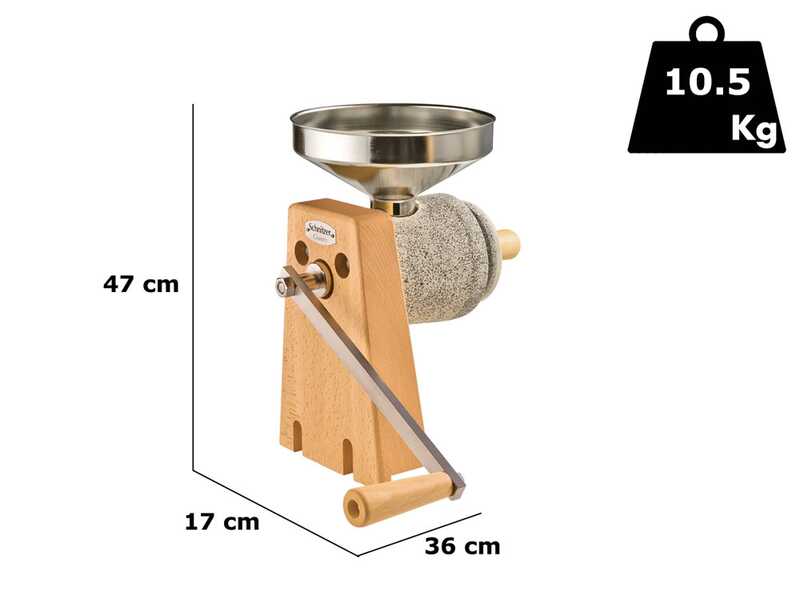 OUTLET - DA ESPOSIZIONE - Schnitzer Country - Mulino per farina a pietra manuale in faggio