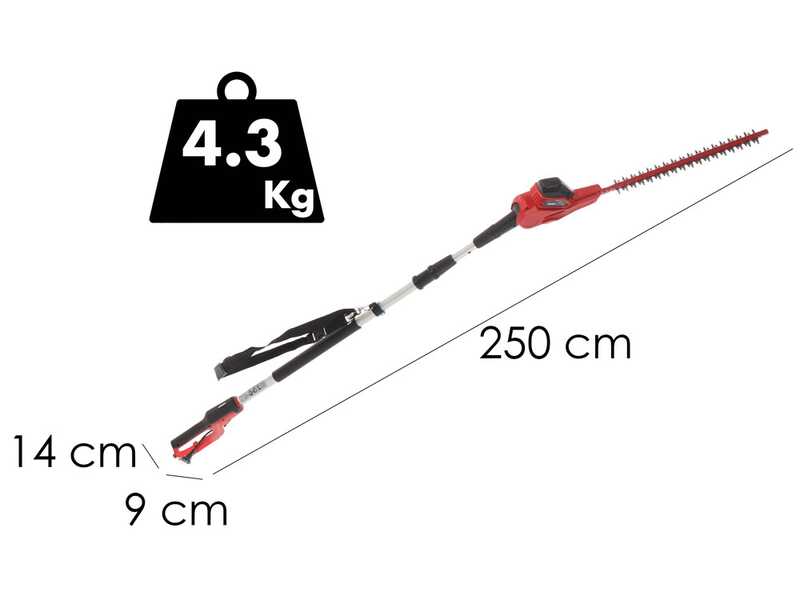 OUTLET - PICCOLI DIFETTI ESTETICI - Einhell GC-HH 5056 - Tagliasiepi elettrico su asta di prolunga telescopica orientabile - Lama da 56 cm
