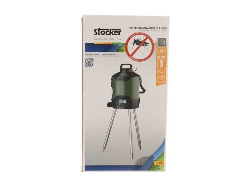 Stocker Geyser 12L - Nebulizzatore antizanzare da giardino a batteria - 12 Litri - 12V 2.5Ah