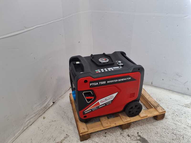 OUTLET - UTILIZZATO PER PROVA - GeoTech-Pro PTGA 7500 - Generatore di corrente ad inverter silenziato carrellato 5,8 kW - Continua 5,5 kW Monofase