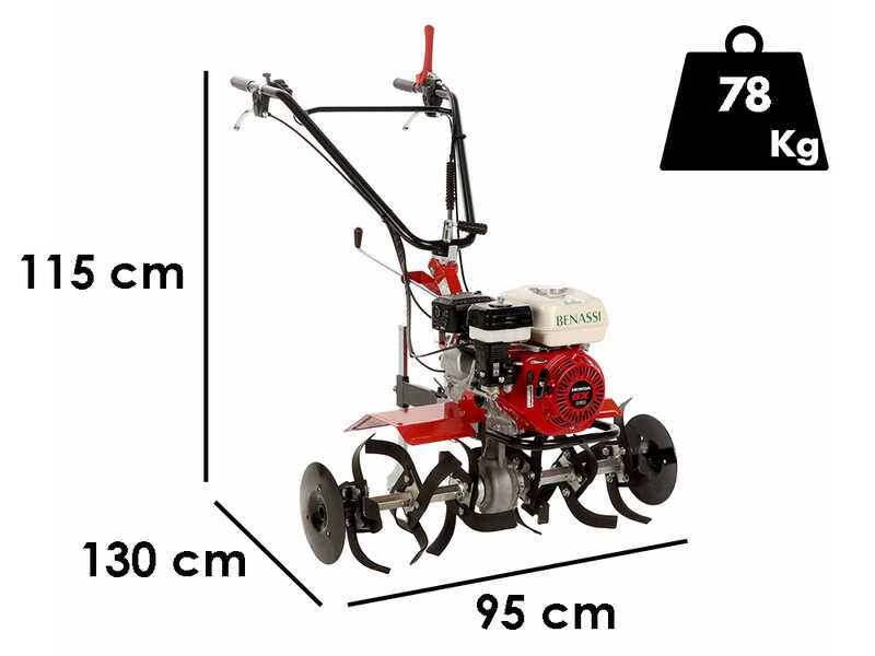 Benassi BL105H - Motozappa a benzina 5.5 HP - Motore Honda GX160