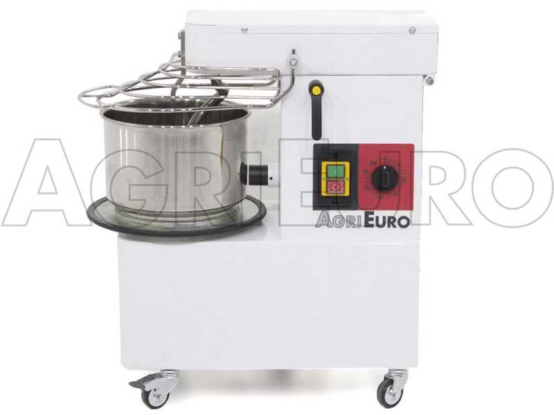 OUTLET - DIFETTI ESTETICI - AgriEuro Top-Line Mixer 500 S Deluxe - Impastatrice ribaltabile a spirale - 5 Kg - 7L