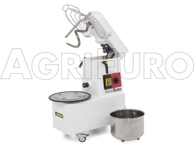 OUTLET - DIFETTI ESTETICI - AgriEuro Top-Line Mixer 500 S Deluxe - Impastatrice ribaltabile a spirale - 5 Kg - 7L