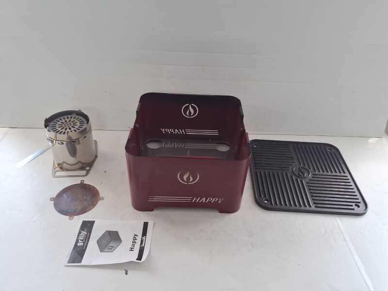 OUTLET - UTILIZZATO PER PROVA - Linea VZ Happy Rosso - Barbecue portatile a pellet