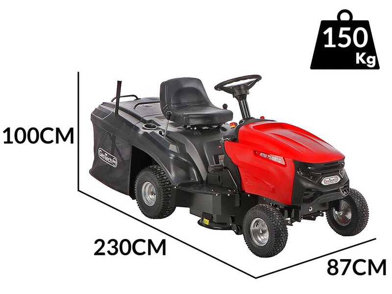 OUTLET - UTILIZZATO PER PROVA - GeoTech-Pro RTM 75-685 C - Trattorino tagliaerba - Cambio meccanico - Cesto di raccolta