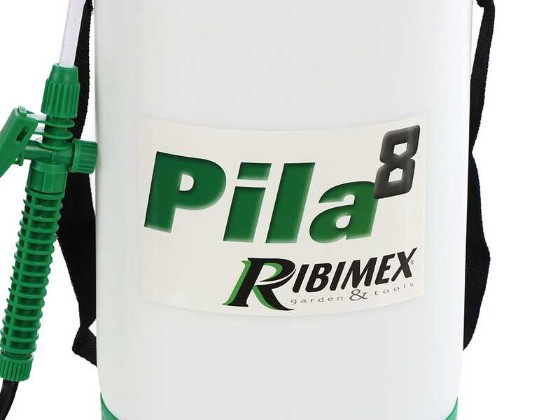 OUTLET - UTILIZZATO PER PROVA - Ribimex PILA 8 - Pompa irroratrice a spalla a batteria - 8 litri - 12V - 4Ah