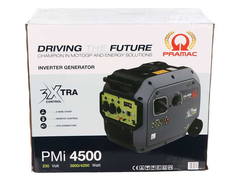 Pramac PMi 4500 - Generatore di corrente ad inverter versione trolley 4.2 kW - Continua 3.8 kW Monofase