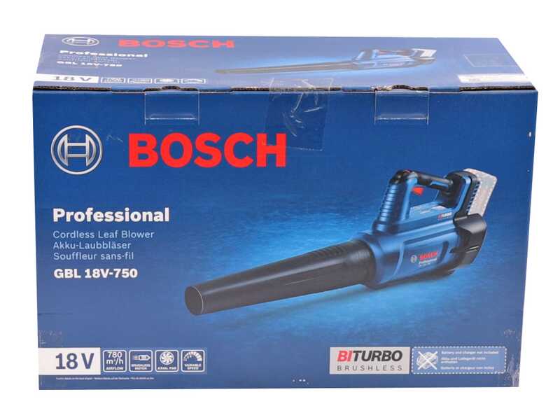 Bosch Professional GBL 18V-750 - Soffiatore a batteria - SENZA BATTERIE E CARICABATTERIE