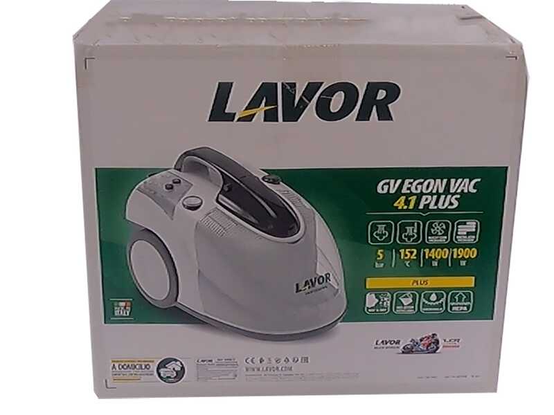 OUTLET - UTILIZZATO PER PROVA - Lavor GV Egon VAC 4.1 Plus - Pulitore a vapore - serbatoio d'acqua ricaricabile