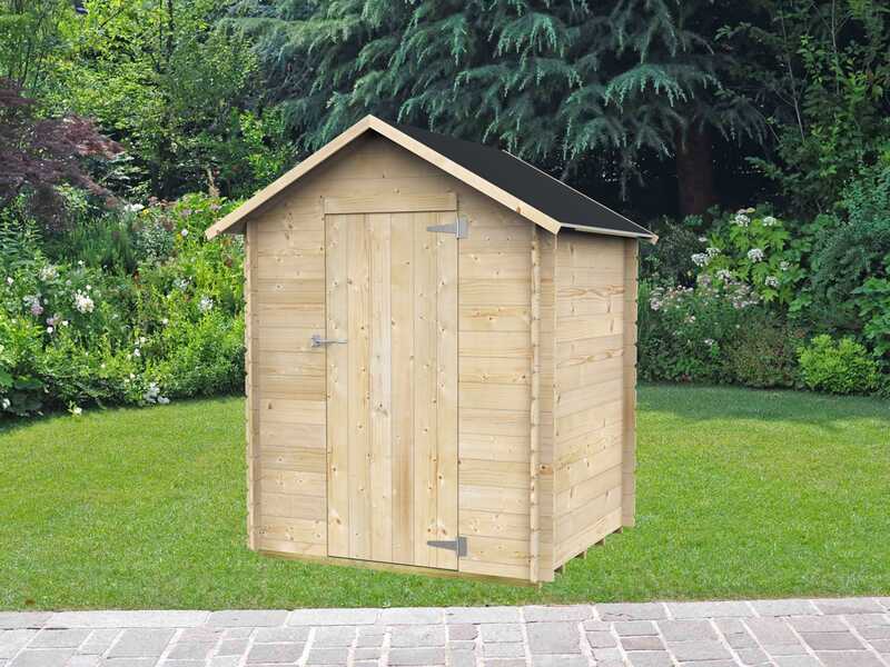 Alce Marcella 146x130 - Casetta da giardino in legno - Con tetto a due falde - 146x130x185 cm