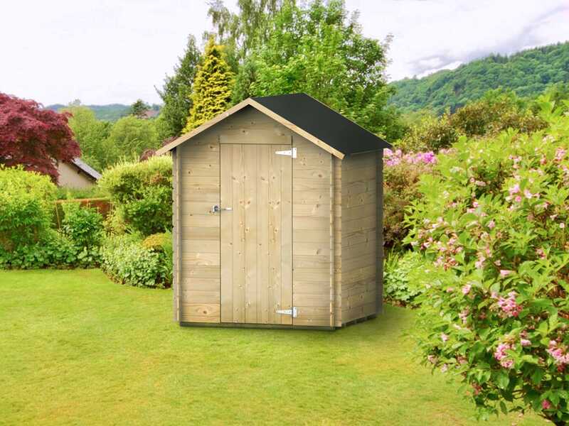 Alce Marcella 146x130 - Casetta da giardino in legno - Con tetto a due falde - 146x130x185 cm