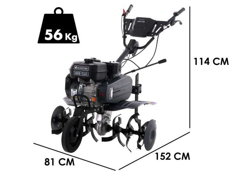 OUTLET - DA ESPOSIZIONE - BlackStone MHB 1500 - Motozappa a scoppio a benzina da 212cc - 7 HP