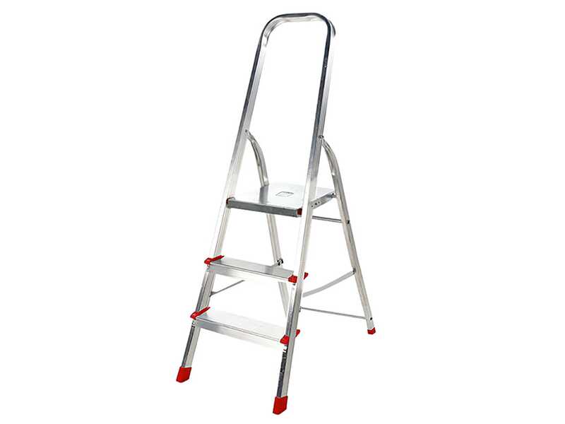 Scalandrino in alluminio con cavalletto Alice 3, 3 gradini, 1.27mt