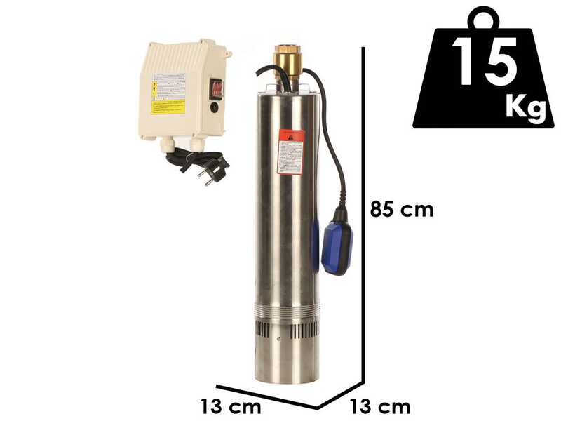 Ribimex PRPVC752/43F - Pompa sommersa per pozzi - 750 W - Acque chiare