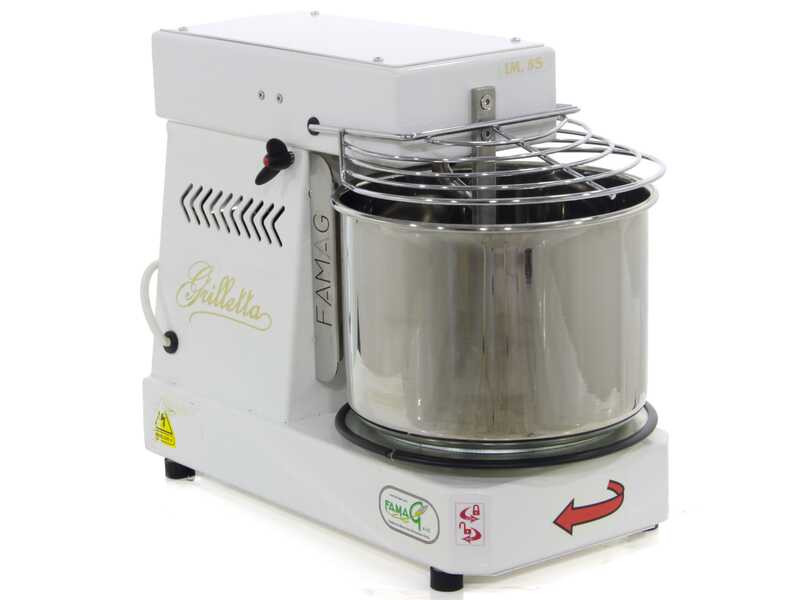 OUTLET - PICCOLI DIFETTI ESTETICI - Famag Grilletta IM 5S/230 10 Velocit&agrave; - Impastatrice a spirale 5 Kg con testa sollevabile