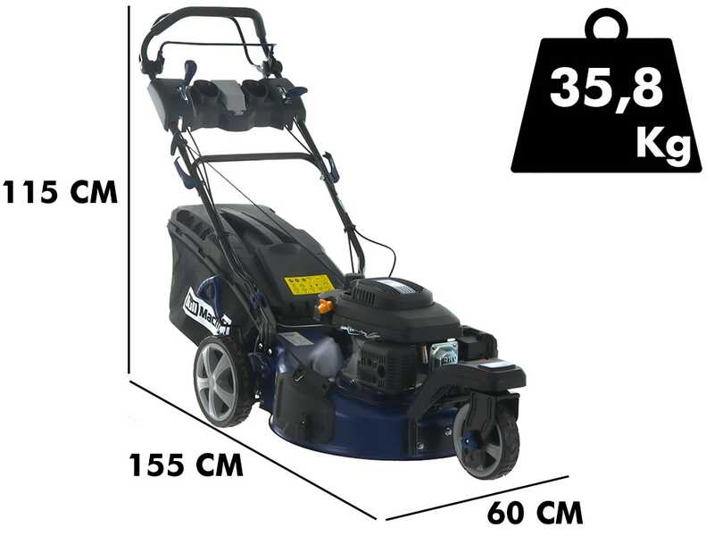 OUTLET - PICCOLI DIFETTI ESTETICI - BullMach CERBERO 53 - Tagliaerba a scoppio trazionato - Taglio da 53 cm - 4in1
