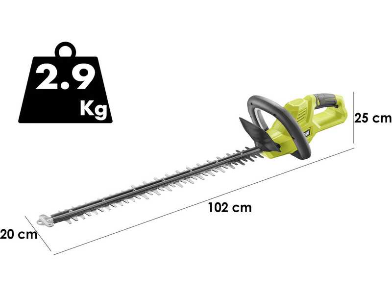 Ryobi RY36HT60A-0 - Tagliasiepi a batteria 36V - Lama da 60cm - SENZA BATTERIA E CARICABATTERIA