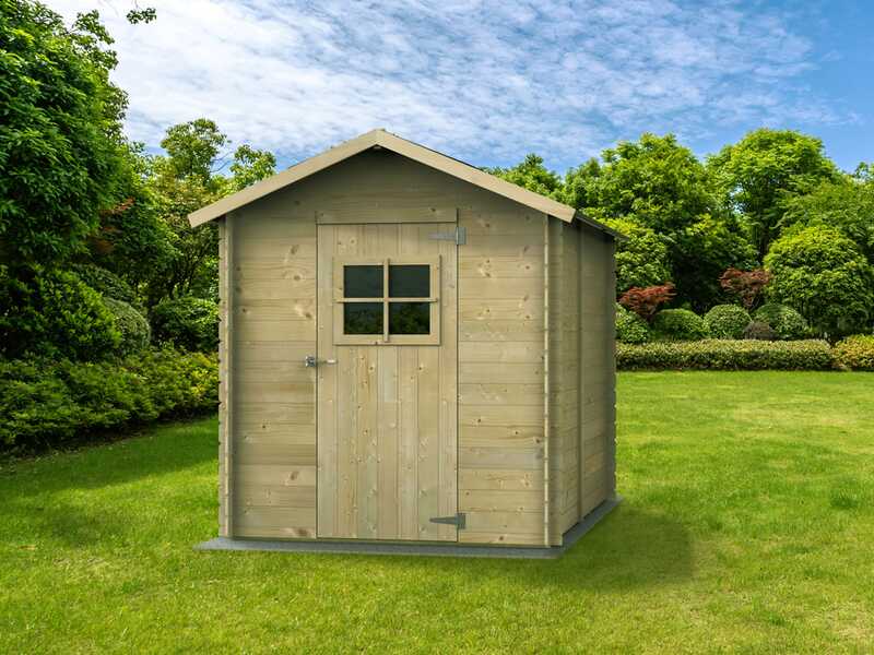 Alce Gaeta 178x218 - Casetta da giardino in legno - Con finestra frontale - Gaeta 178x218x205 cm