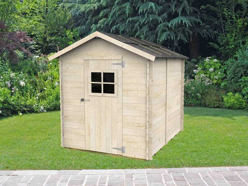 Alce Gaeta 178x218 - Casetta da giardino in legno - Con finestra frontale - Gaeta 178x218x205 cm