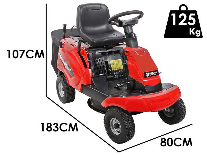 BlueBird TR P 62H - Trattorino tagliaerba mini-rider - Motore da 224cc -  Avviamento elettrico