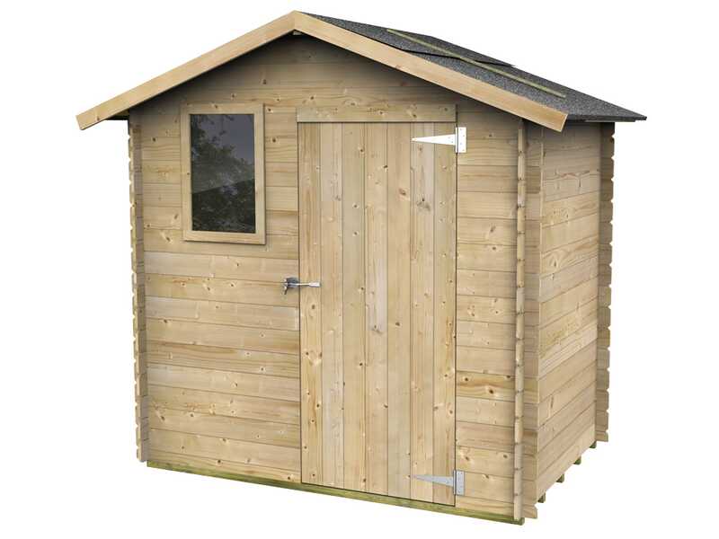 Alce Livia 198x130 - Casetta da giardino in legno - Con finestra frontale - 198x130x205 cm