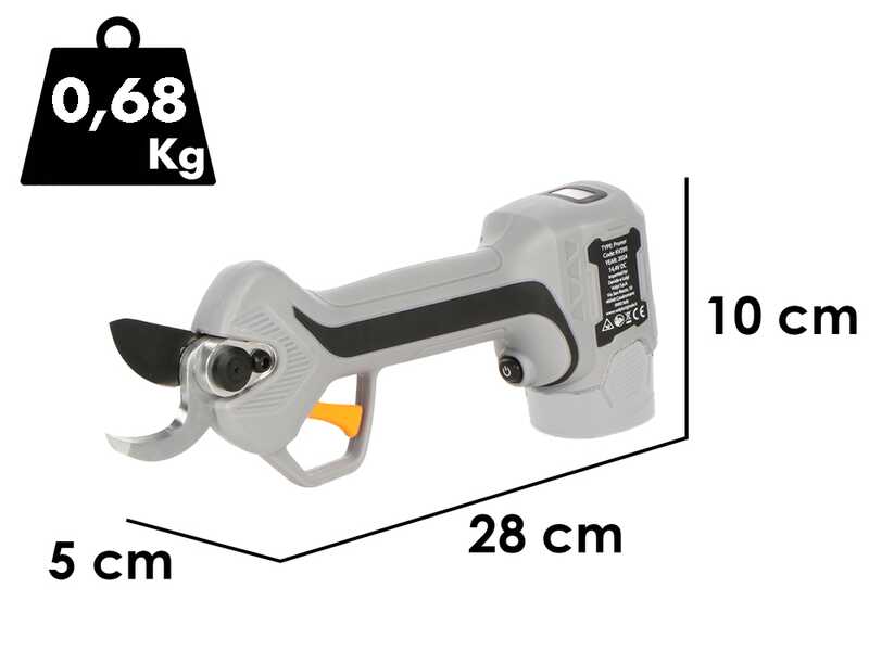 Volpi KV295 - Forbice elettrica da potatura - 14.4V - SENZA BATTERIE E CARICABATTERIE