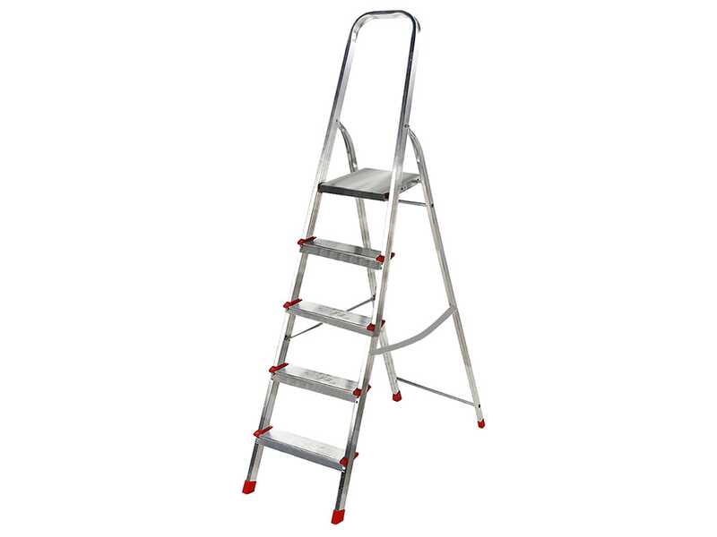 Scalandrino in alluminio con cavalletto Alice 5, 5 gradini, 1.71mt