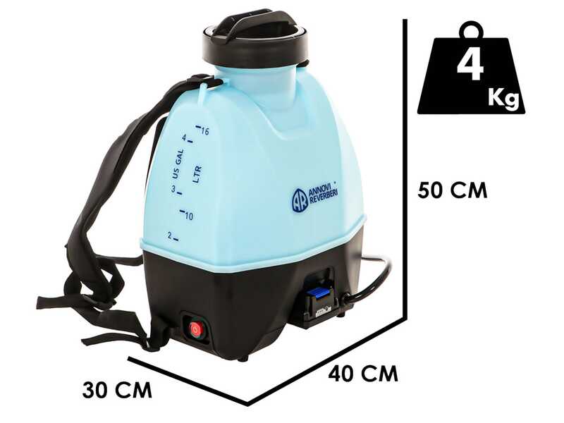 Annovi Reverberi AR Spray 16 - Pompa irroratrice a batteria a spalla - 16 Litri