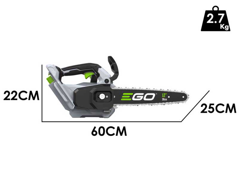 EGO CS 1200 E - Elettrosega da potatura a batteria - 56V - SENZA BATTERIA E CARICABATTERIA