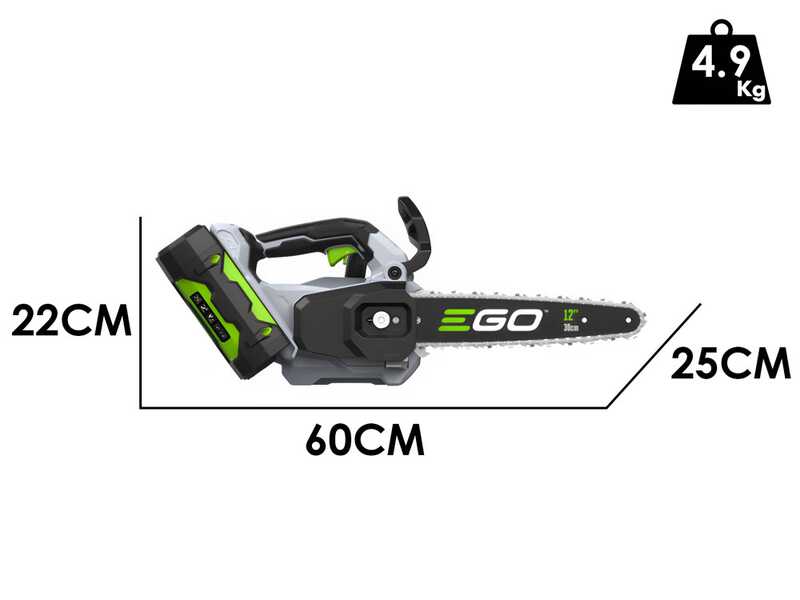 EGO CS 1200 E - Elettrosega da potatura a batteria - 56V 2.5Ah