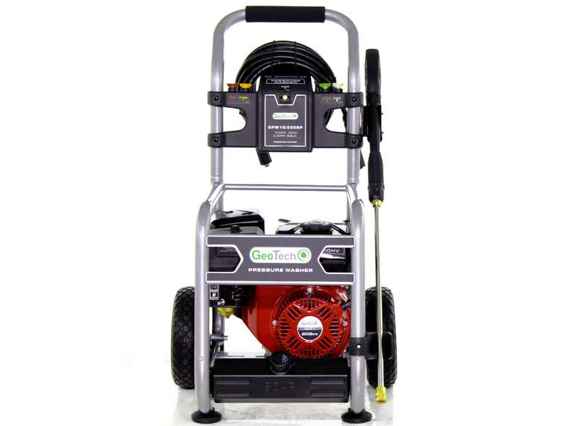 OUTLET - DA ESPOSIZIONE - GeoTech GPW 10/220 BP - Idropulitrice a scoppio semiprofessionale - 233 bar - 568 L/h - motore a benzina 208cc 7 HP