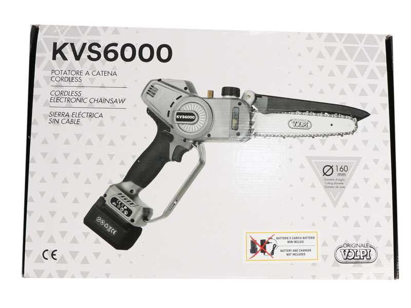 Volpi KVS6000 - Potatore manuale a batteria - 21.6V - SENZA BATTERIE E CARICABATTERIE