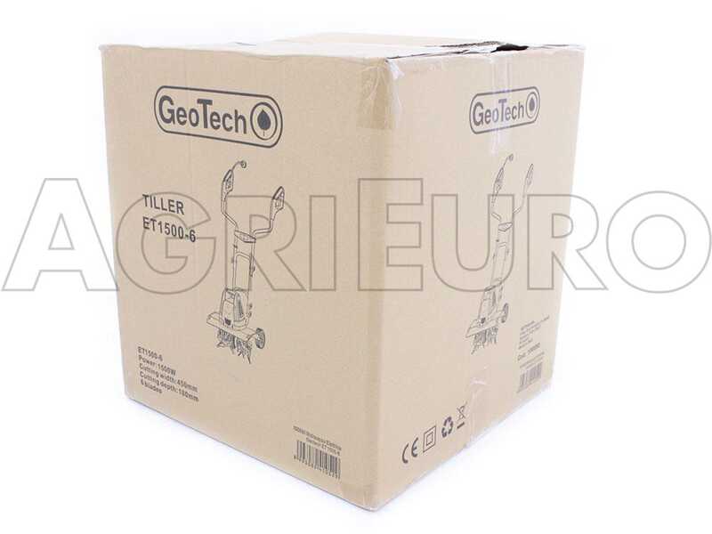 OUTLET - UTILIZZATO PER PROVA - GeoTech ET 1500-6 - Motozappa elettrica - 1500 W - 6 file di zappe