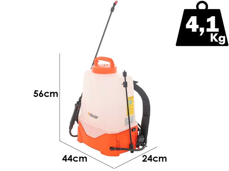 Comet KB 15 - Pompa irroratrice a spalla a batteria - 18V 2.6Ah