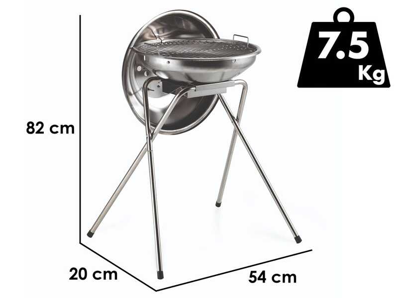 Ompagrill 485 Pro Inox 70480/Cover - Barbecue a carbone