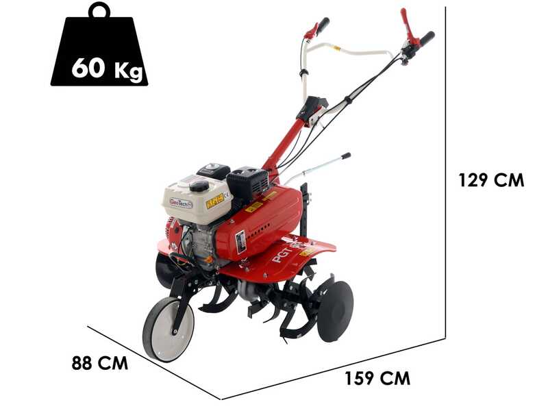 OUTLET - UTILIZZATO PER PROVA - GeoTech-Pro PGT680 - Motozappa a benzina 7 HP - Motore da 208cc