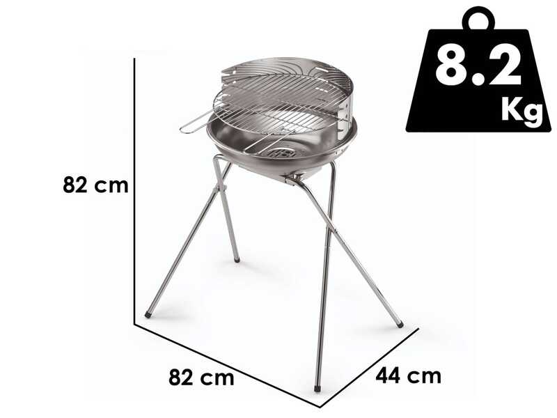 Ompagrill 485 Pro Inox - Barbecue a carbone