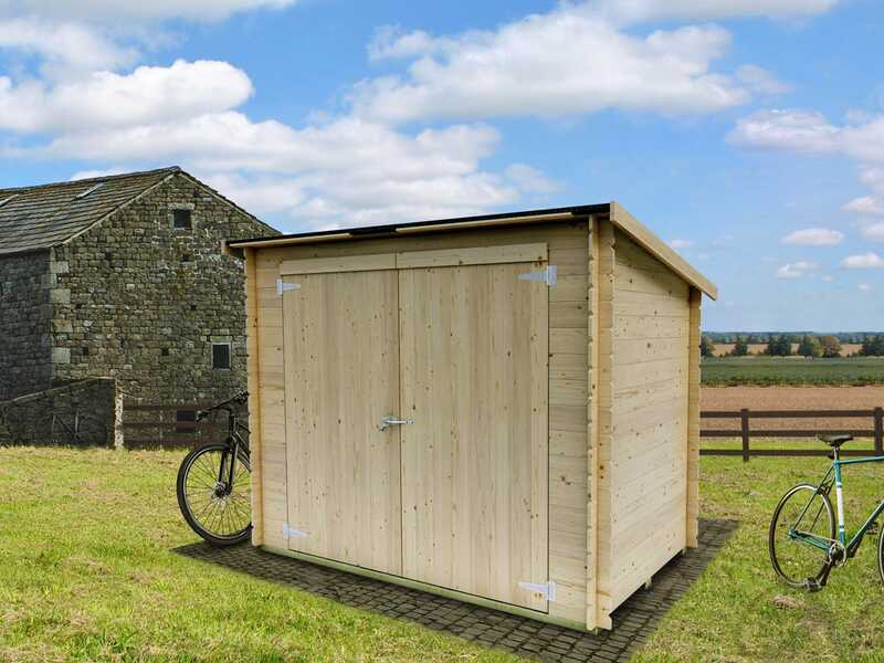 Alce Eureka 218x130 - Casetta da giardino in legno - Tetto monofalda - 218x130x167 cm