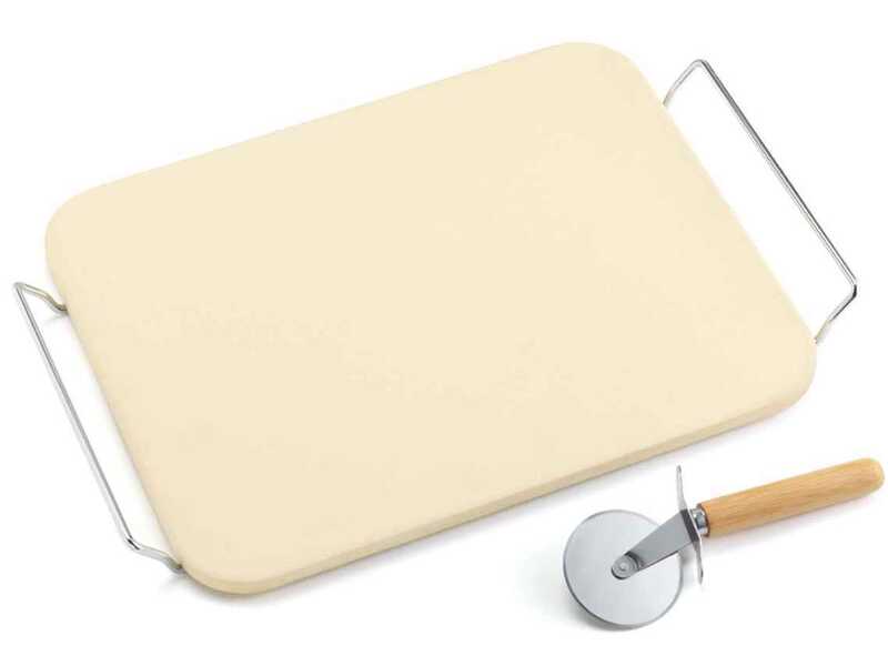 Ompagrill - Set pietra refrattaria cordierite + Taglia pizza
