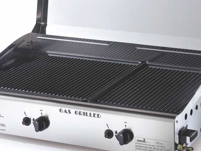 Ompagrill Double 4069/Cover/M - Plancha a gas con coperchio