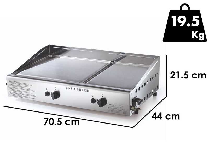Ompagrill Double 4071/M - Plancha a gas