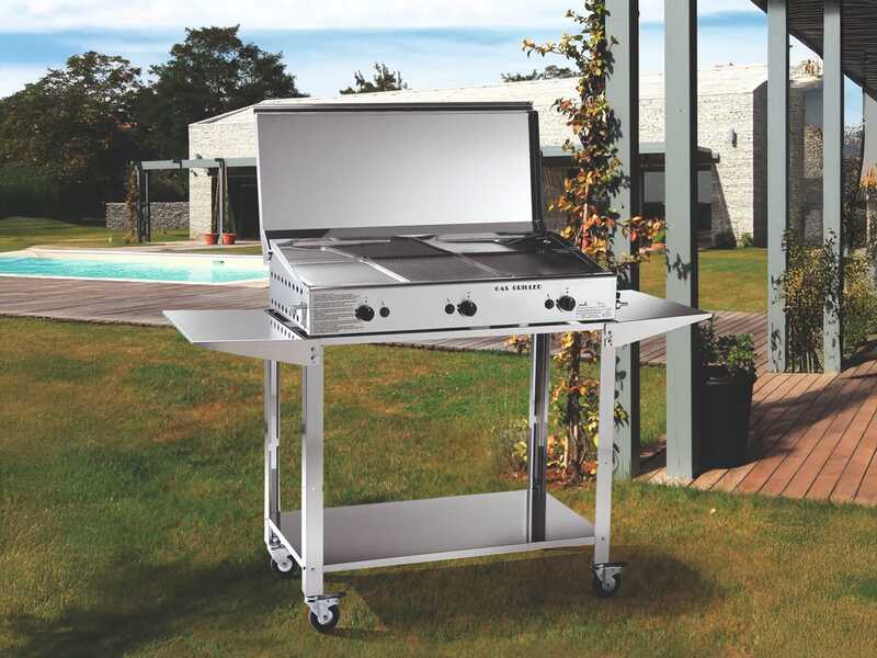 Ompagrill Trio01/Cover/M - Plancha a gas con coperchio