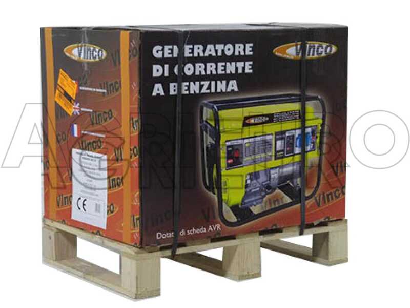 OUTLET - UTILIZZATO PER PROVA - Generatore di corrente 3,0 kW monofase a benzina Vinco AG-HA-3800 A/E (60134) avviamento elettrico